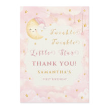 Twinkle Twinkle Little Star First Birthday Pink