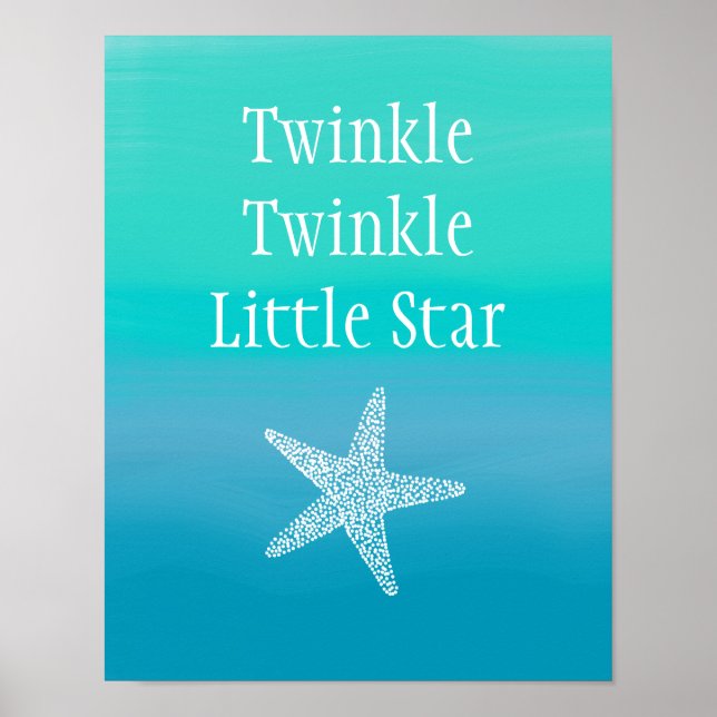 Twinkle Twinkle Little Star Fish (Ocean Beach) Poster (Front)