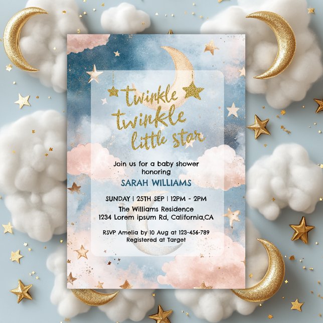 Twinkle twinkle little star gender baby shower invitation (Creator Uploaded)