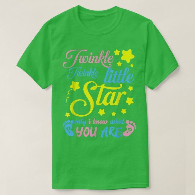 Twinkle Twinkle Little Star Gender Reveal Party Ba T-Shirt (Design Front)