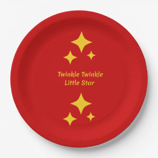 Twinkle Twinkle Little Star Gender Reveal Party Paper Plate