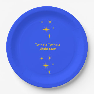 Twinkle Twinkle Little Star Gender Reveal Party Paper Plate