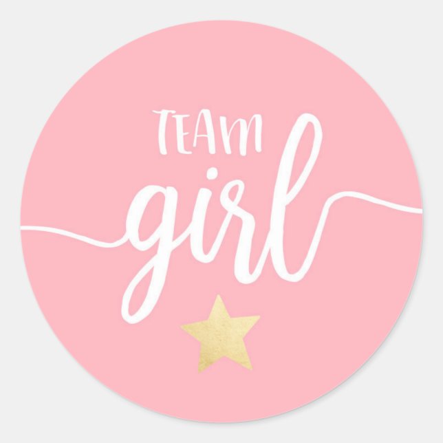 Twinkle Twinkle Little Star Gender Reveal Shower Classic Round Sticker (Front)