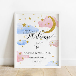 Twinkle Twinkle Little Star Gender Reveal Welcome Poster