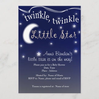 Twinkle, twinkle, little star invitation