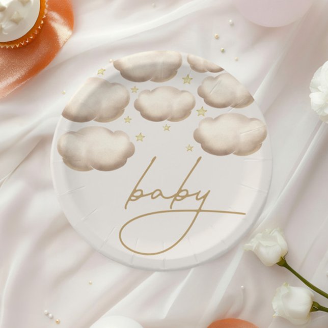 Twinkle Twinkle Little Star Ivory Paper Plate (Creator Uploaded)