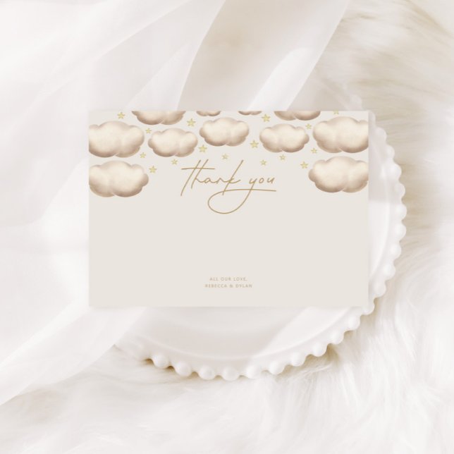 Twinkle Twinkle Little Star Ivory Thank You Card (Creator Uploaded)