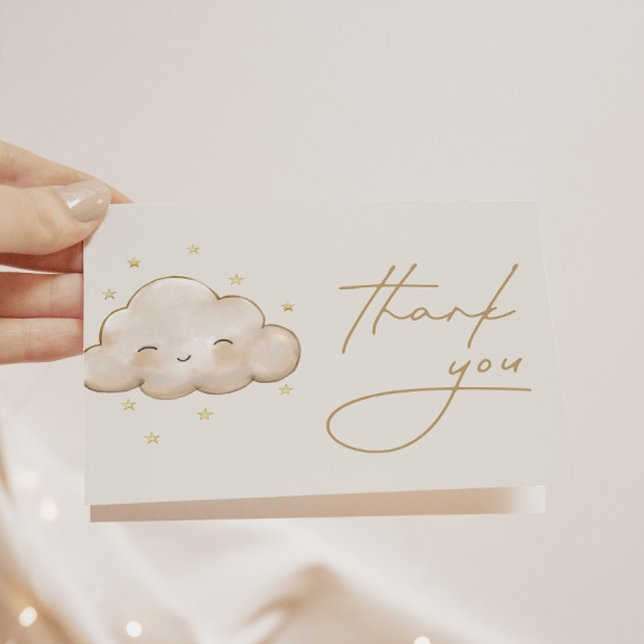 Twinkle Twinkle Little Star Ivory Thank You Card (Creator Uploaded)