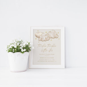 Twinkle Twinkle Little Star Ivory Welcome Poster