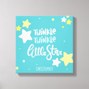 Twinkle twinkle little star nursery wall canvas print