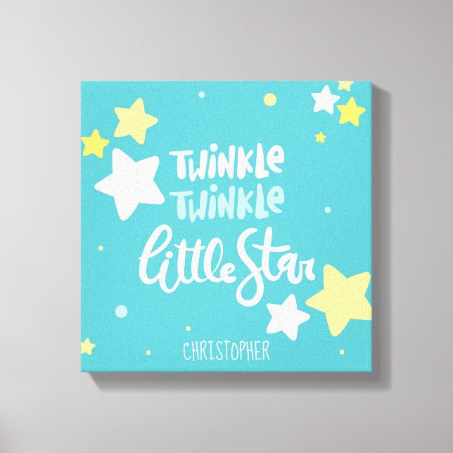 Twinkle twinkle little star nursery wall canvas print (Front)