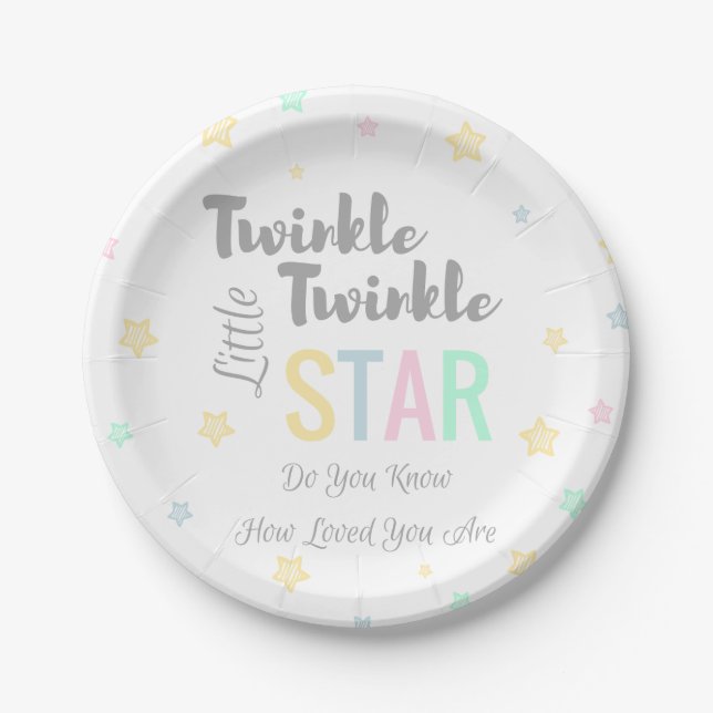 Twinkle Twinkle Little Star - Paper Plates (Front)