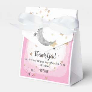 Twinkle Twinkle Little Star Pink Watercolor Splash Favour Box