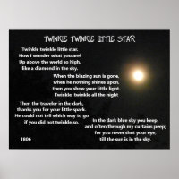 TWINKLE TWINKLE LITTLE STAR poem