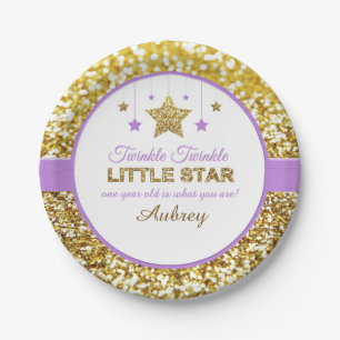 Twinkle twinkle little star purple plates