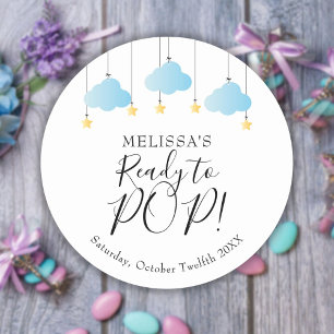 Twinkle twinkle little star Ready to POP Baby Boy Classic Round Sticker