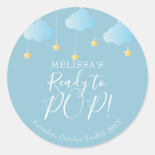 Twinkle twinkle little star Ready to POP blue Classic Round Sticker
