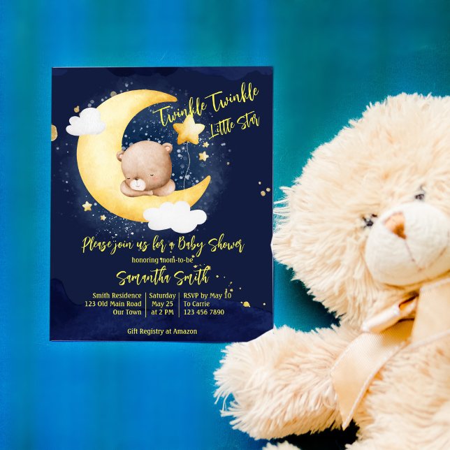 Twinkle twinkle little star teddy bear baby shower (Creator Uploaded)