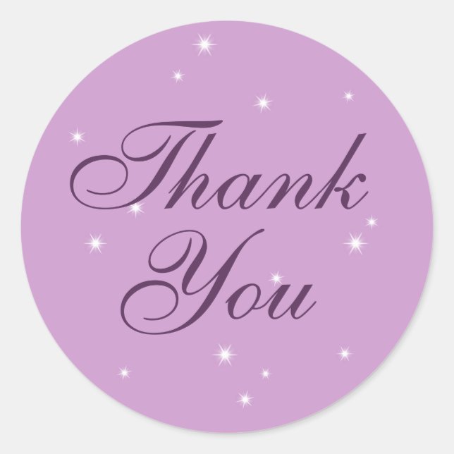 Twinkle Twinkle Little Star Thank You Sticker (Front)