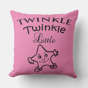 Twinkle Twinkle Little Star Throw Pillow, Nursery Cushion