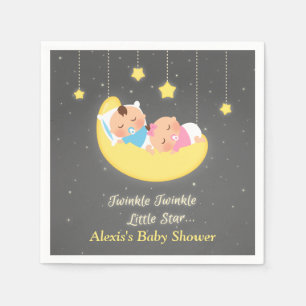Twinkle Twinkle Little Star Twins Shower Supplies Napkin