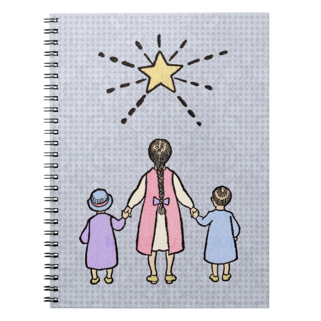 Twinkle Twinkle Little Star Vintage Nursery Rhyme Notebook (Front)