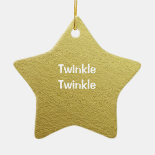 Twinkle Twinkle Little Star with Name Ceramic Tree Decoration