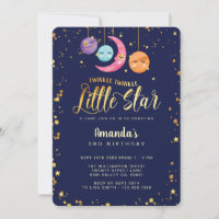 Twinkle Twinkle Little Stars & planets Birthday