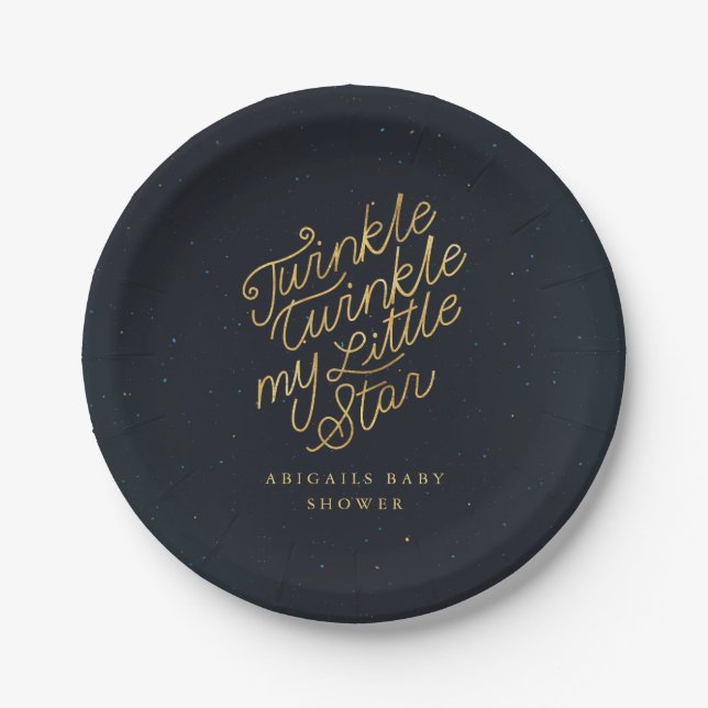 Twinkle twinkle my little star paper plate (Front)