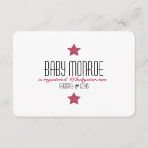 TWINKLE TWINKLE REGISTRY CARD-BABY SHOWER ENCLOSURE CARD