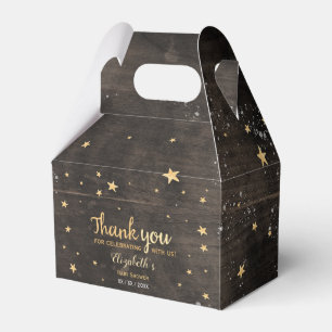 Twinkle twinkle rustic wood unisex babyshower favour box