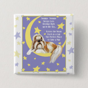 Twinkle Twinkle Shih Tzu 15 Cm Square Badge