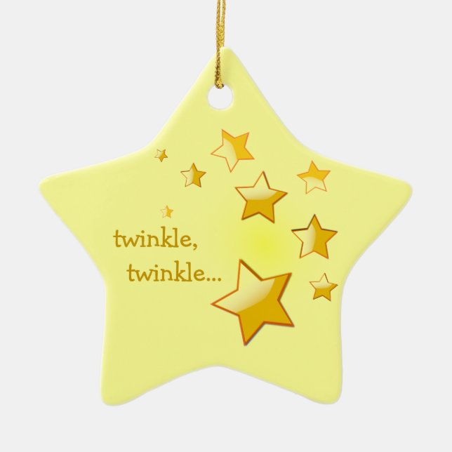 Twinkle, Twinkle Star Ornament  Yellow (Front)