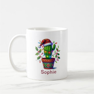 Twinkling Cactus Christmas Coffee Mug