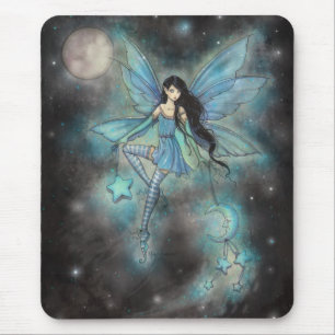 Twinkling December Fairy Fantasy Art Mouse Pad