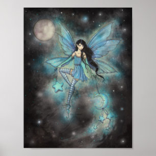 Twinkling December Fairy Fantasy Art Poster