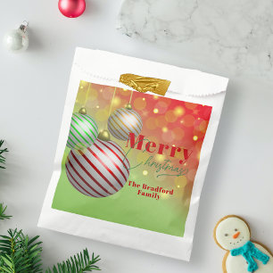Twinkling Gold Lights Festive Ornaments Christmas Favour Bags