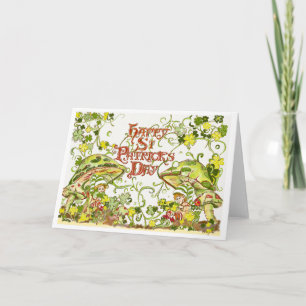 Twinkling Irish Leprechauns Greeting Card