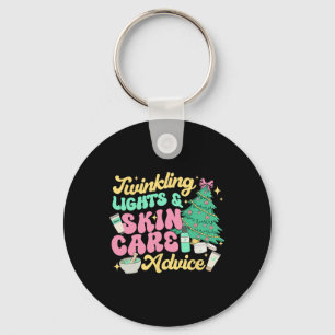 Twinkling Lights & Skin Care Advice Key Ring