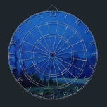 Twinkling Lights in a Blue Mountain Mist Dartboard<br><div class="desc">Twinkling Lights in a Blue Mountain Mist View at dusk on Lake Arrowhead Golf course. Photo by Sandy Closs Twilight,  dusk,  blue,  Golf ,  night,  mountains ,  sunset,  lakearrowhead, "lake arrowhead" georgia</div>