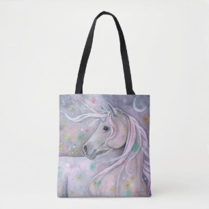 Twinkling Lights Magical Unicorn Molly Harrison Tote Bag