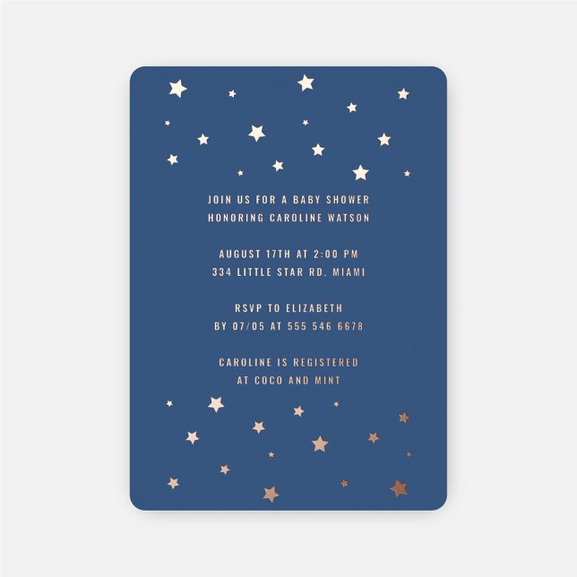 Twinkling Stars Navy Blue Baby Shower (Creator Uploaded)