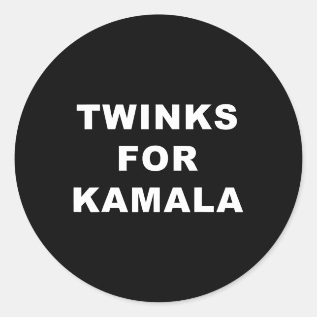 Twinks For Kamala 2024 Lgbtq+ Pride Support Kamala Classic Round Sticker (Front)