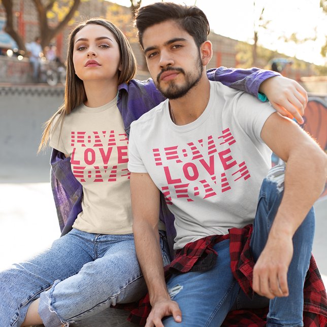 Twinning in Love T-Shirt (Couples twinning in same designs t-shirt)