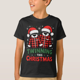 Twinning This Christmas Matching Family Holiday T-Shirt