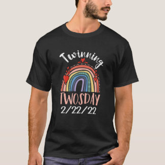 Twinning Twosday Tuesday February 22Nd 2022 Twinni T-Shirt
