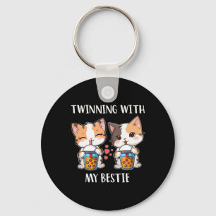 Twinning With My Bestie Cat Lovers  Key Ring