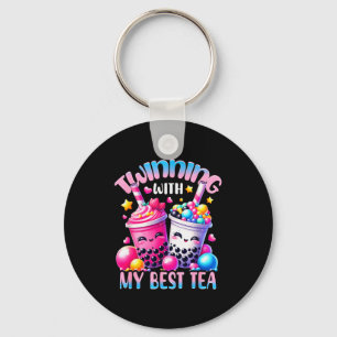 Twinning With My Tea Bubble Tea Boba Ie Friendship Key Ring