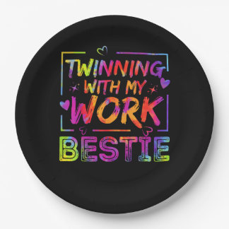 Twinning With My Work Bestie Spirit Week Best Frie Paper Plate