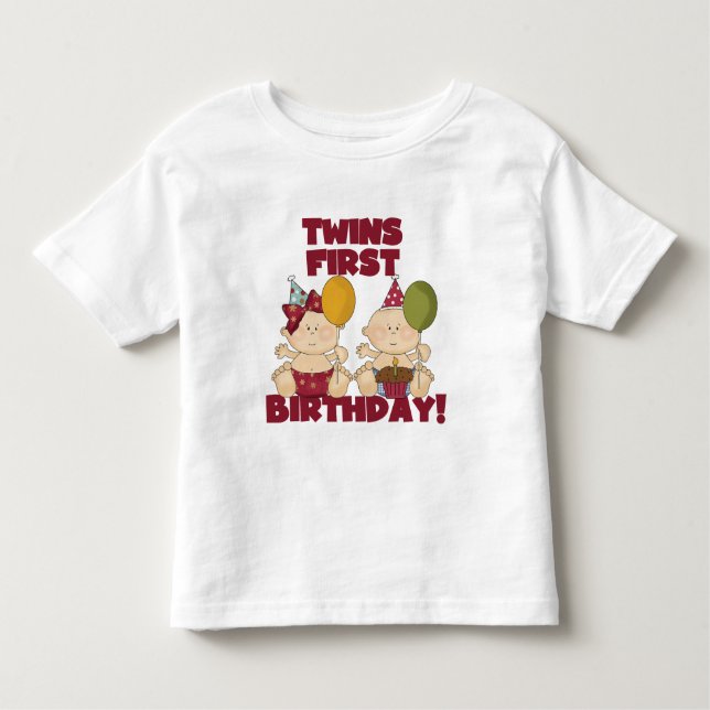 Twins 1st Birthday Boy/Girl T-shirts and Gifts (Front)